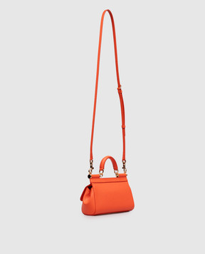 Dolce&Gabbana Помаранчева шкіряна сумка-міні Sicily BB7116B1001