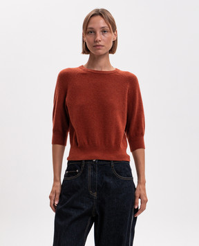 3.1 Phillip Lim Терракотовый джемпер с шерстью с короткими рукавами P26270588CWB