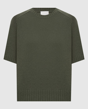 Allude Зелений светр з короткими рукавами з кашеміру 26511152