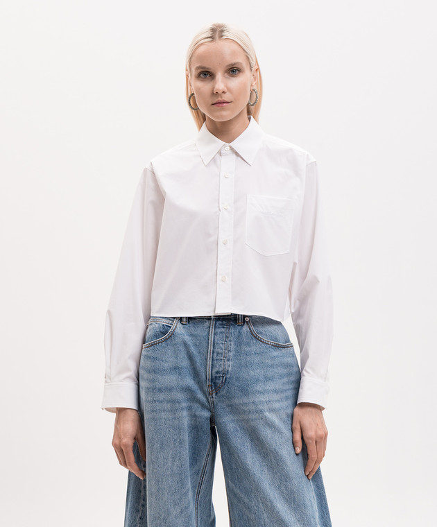 Alexander Wang Біла сорочка з вишивкою логотипа 1WC3261347 зображення 3