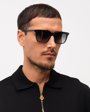 Stefano Ricci Чорні сонцезахисні окуляри Elite з ефектом градієнта SG31UMEACET