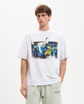 Off-White Біла футболка Caravaggio 44MAA120S26J00C
