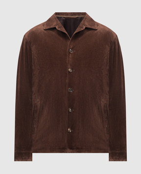 Brett Johnson Коричнева замшева куртка SS26L84BOCSMOC