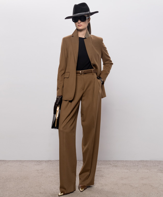 Max Mara Жакет VOLPINO коричневого цвета из шерсти MSTVOLPINO изображение 2
