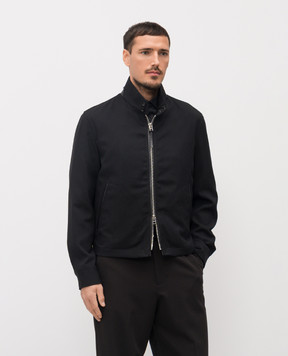 Tom Ford Чорна куртка з вовни, кашеміру та шовку OBG005FMW084