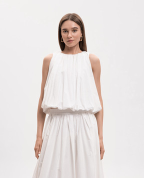 Max Mara Weekend Білий топ WKIANGEL з драпіруванням WKIANGEL