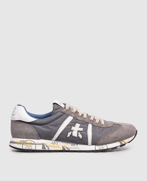 Premiata Серые комбинированные кроссовки Lucy LUCY7526