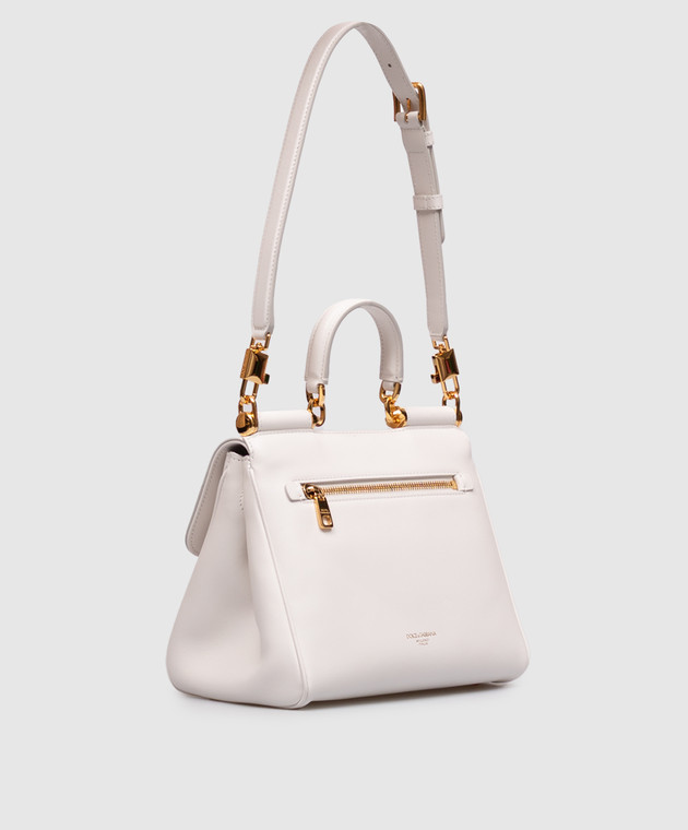 Dolce&Gabbana Біла шкірна сумка My Sicily BB7781B7321 зображення 3