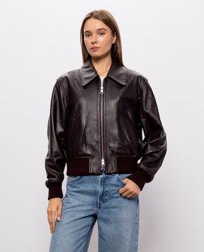 Ami Paris Коричнева шкіряна куртка FJK850LH0068