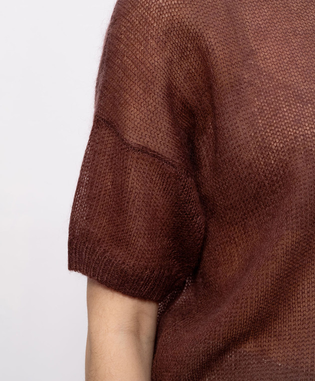 Brunello Cucinelli Коричневий топ з вовною M2I776860 зображення 5