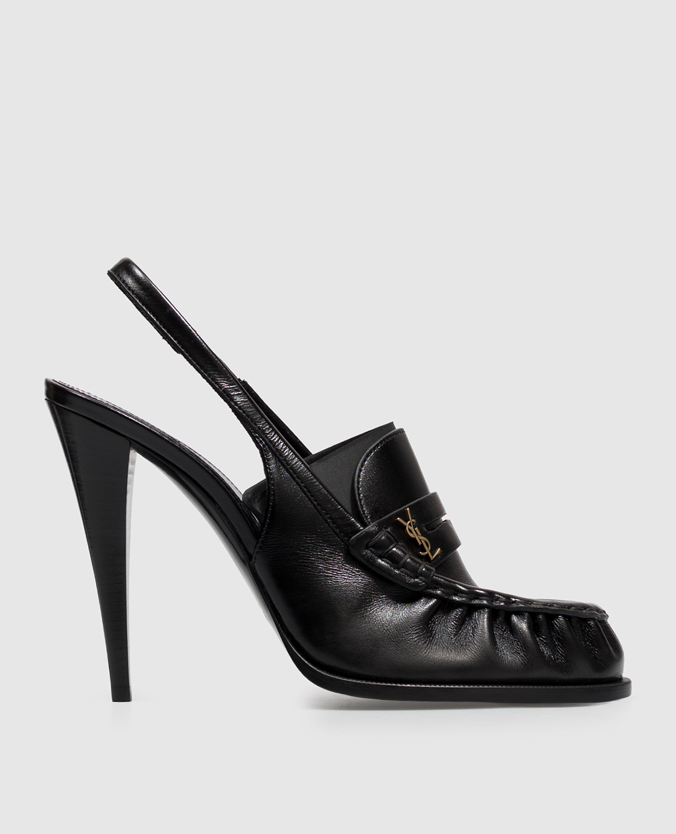 Черные кожаные слингбеки LE LOAFER