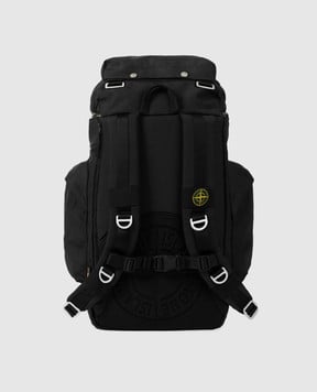 Stone Island Чорний рюкзак CORDURA 1500 з логотипом K2S159200010S0075