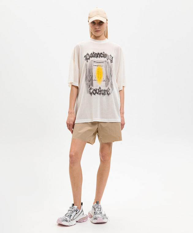 Balenciaga Футболка Salon De Couture кольору айворі 871750TUVD6 зображення 2