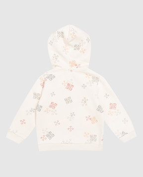 Off-White Детская спортивная куртка цвета айвори в принт эмблемы 44GXV001F26F001
