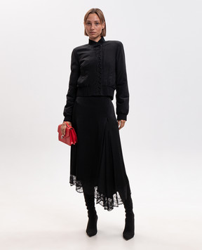 Alexander McQueen Чорна куртка із шовку 865429QBADT