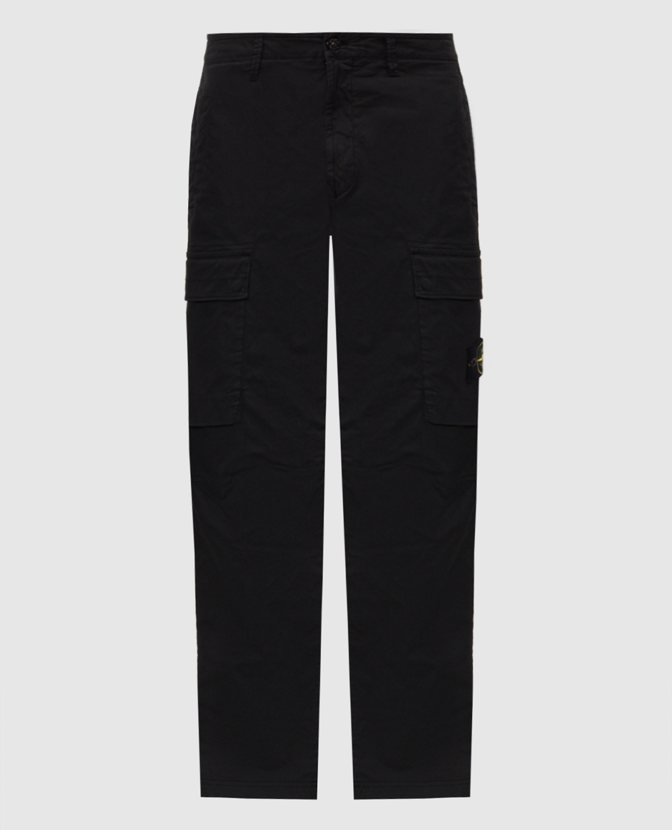 Черные брюки карго с патчем логотипа