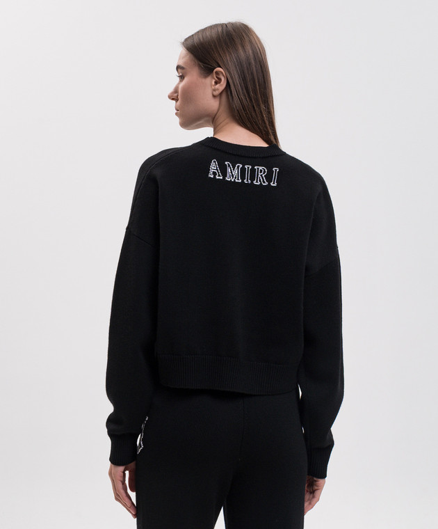 AMIRI Черный свитер из шерсти AWKNCW1030 изображение 4