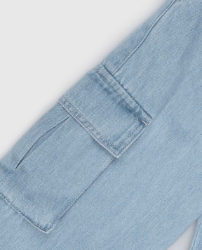 Off-White Дитячі блакитні джинси-карго з патчем логотипа 44BYB002S26D001