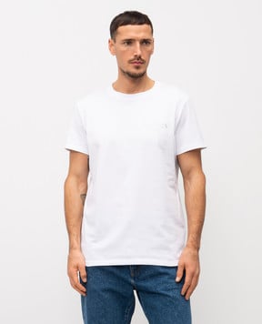 Balmain Белая футболка с принтом логотипа FH1EF000GD84