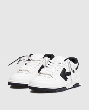Off-White Білі шкіряні кросівки Out Of Office з принтом логотипа W259C9L018
