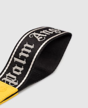 Palm Angels s Черный брелок для ключей с контрастным логотипом PMNJ008F24LEA001