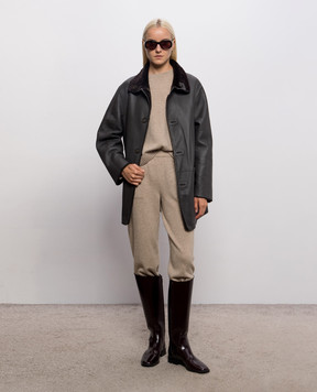 Simonetta Ravizza Коричневая двусторонняя дубленка Eddy 78 F06CO163H44