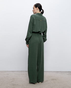 Twinset Зелений комбінезон з кристалами 261LL2PEE