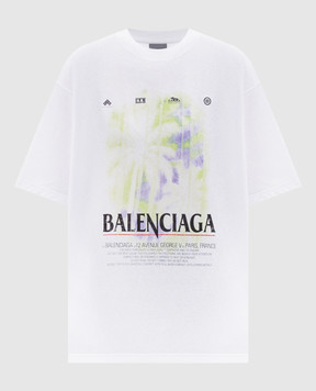 Balenciaga Белая футболка The Window с принтом A00497TUV07