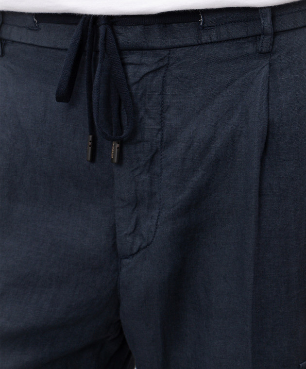 Peserico Синий карго из льна R54275T00D02494 изображение 4