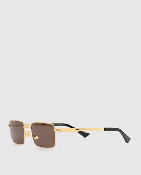 Bottega Veneta Золотисті сонцезахисні окуляри 861367V4450