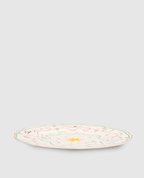 Bitossi Home Белая фарфоровая тарелка Star PAN01061