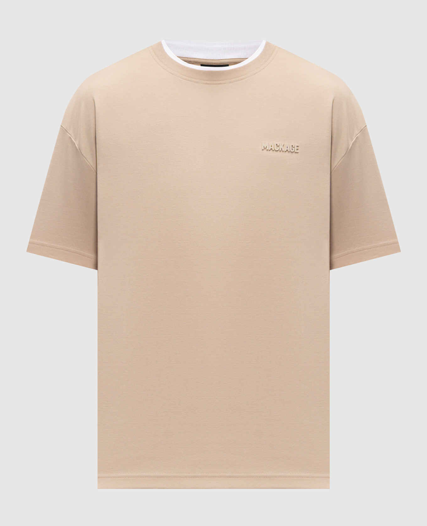 Бежевая футболка TEE-MNV