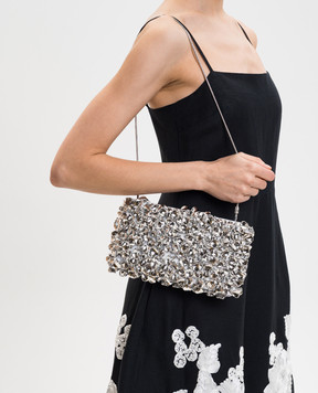 Simkhai Сріблястий клатч Reese з намистинами 126H005ABS