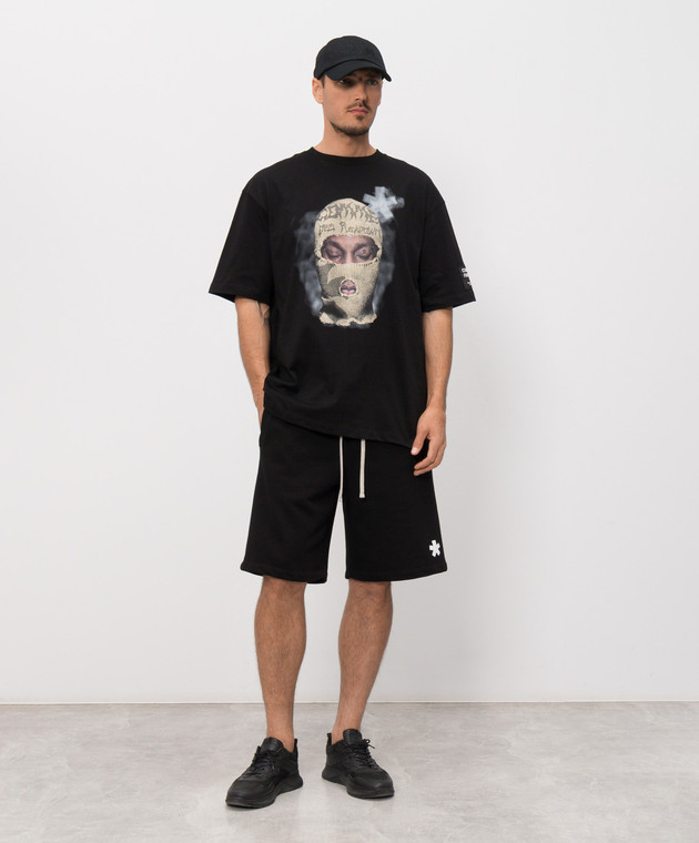 Comme des Fuckdown Черные шорты с эмблемы принт FMS6CFABM01905 изображение 2