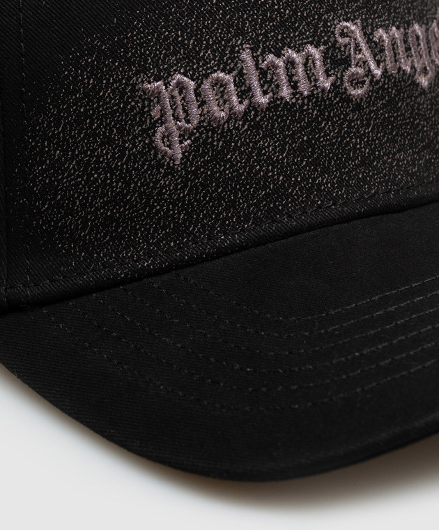Palm Angels Чорна кепка з вишивкою логотипа PAMLB001FB012 зображення 4