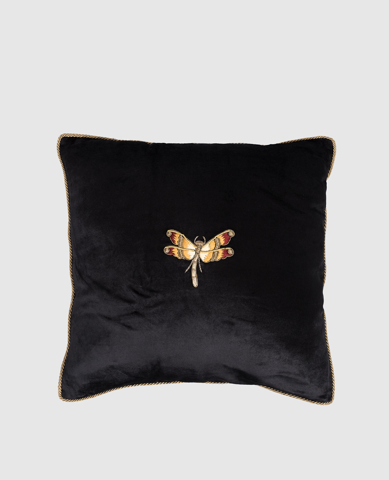 

Черная декоративная бархатная подушка, Черный, Подушки