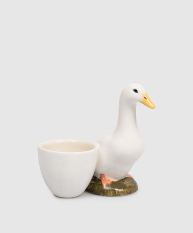 Белая керамическая подставка для яйца Pekin Duck