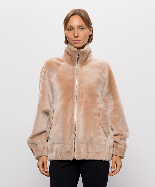 Babe Pay Pls Бежева дублянка на блискавці 2628MERINO зображення 3