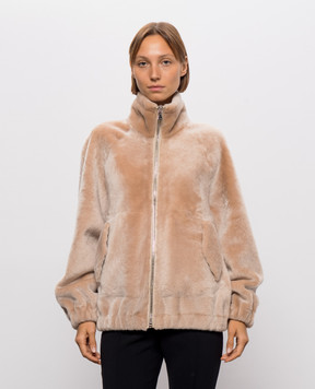 Babe Pay Pls Бежевая дубленка на молнии 2628MERINO
