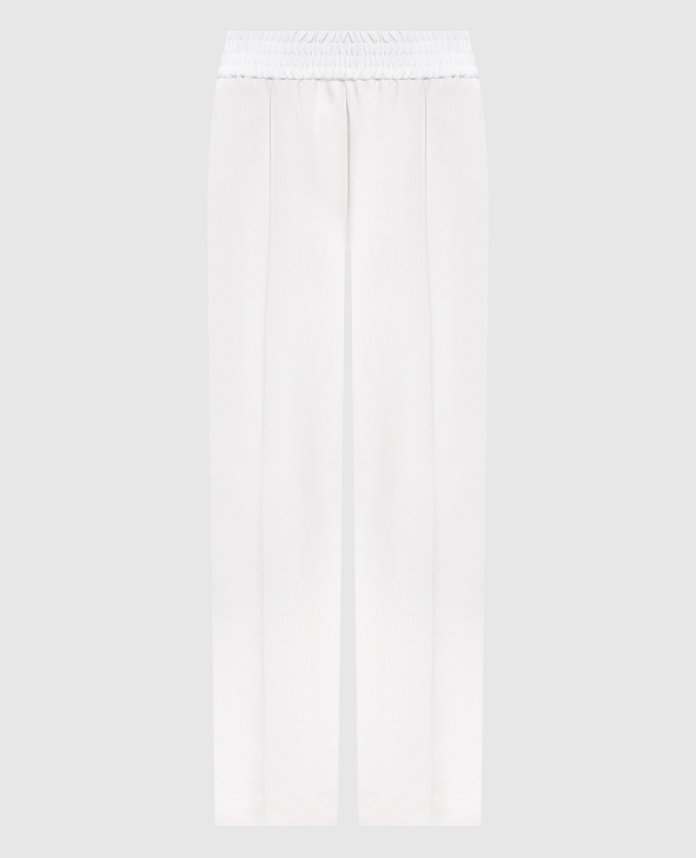 Белые брюки с льном