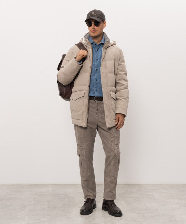Brunello Cucinelli Бежевий пуховик MV4061823 зображення 2