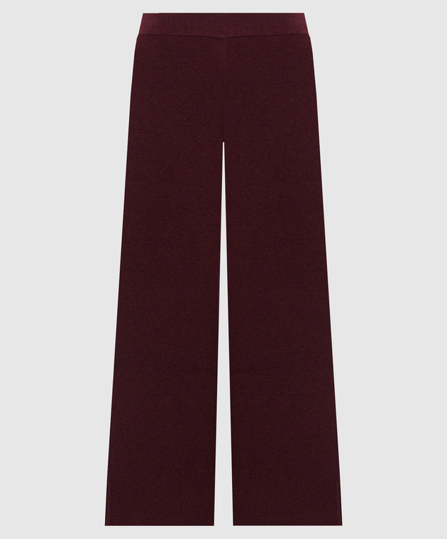 Allude Бордовые брюки из шерсти и кашемира 26517614