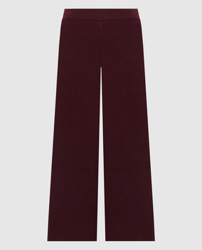Allude Бордовые брюки из шерсти и кашемира 26517614