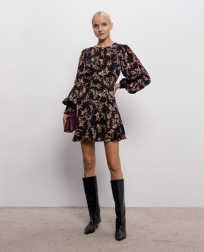 Twinset Черное платье в цветочный принт 262TP275J