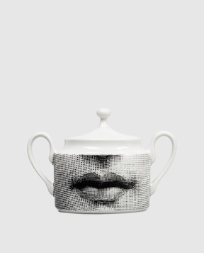 Fornasetti Біла порцелянова цукорниця Tema e Variazioni P21X445