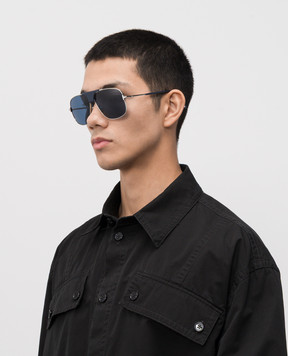 Tom Ford Сріблясті сонцезахисні окуляри Tex з логотипом FT1096