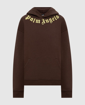 Palm Angels Коричневые худи с логотипом PAMBB003FL001w