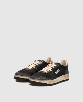 AUTRY Черные комбинированные кроссовки с винтажным эффектом A1UNAVLMKH01