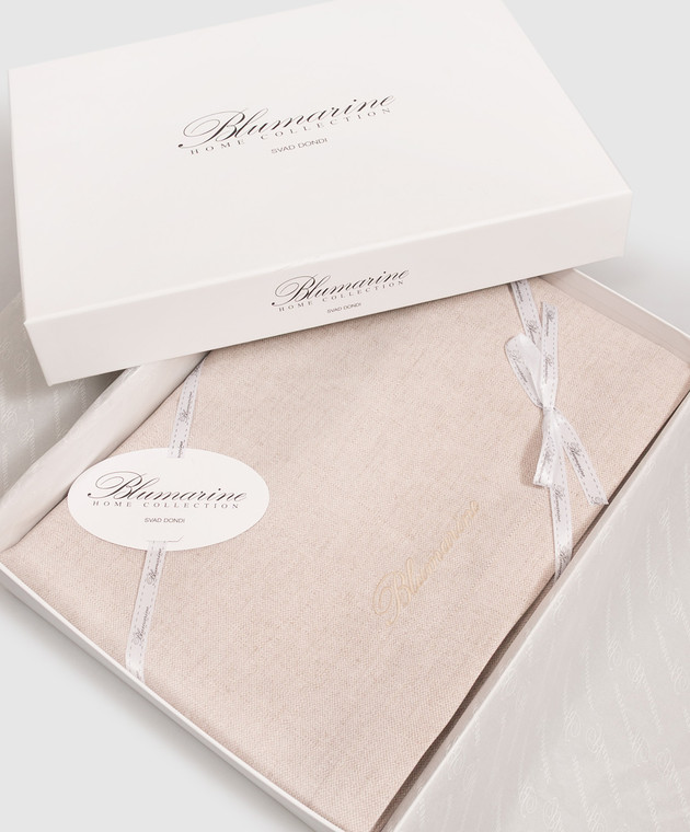 Blumarine Home Бежевая скатерть Sorgente с вышивкой W0200250024 изображение 2