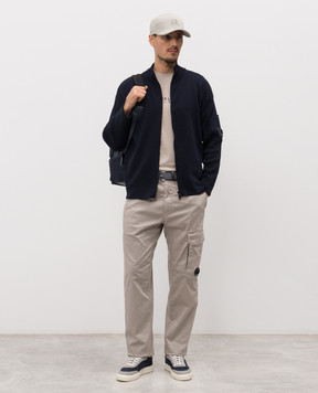 C.P. Company Синій кардиган з патчем логотипа MKN096A110560A